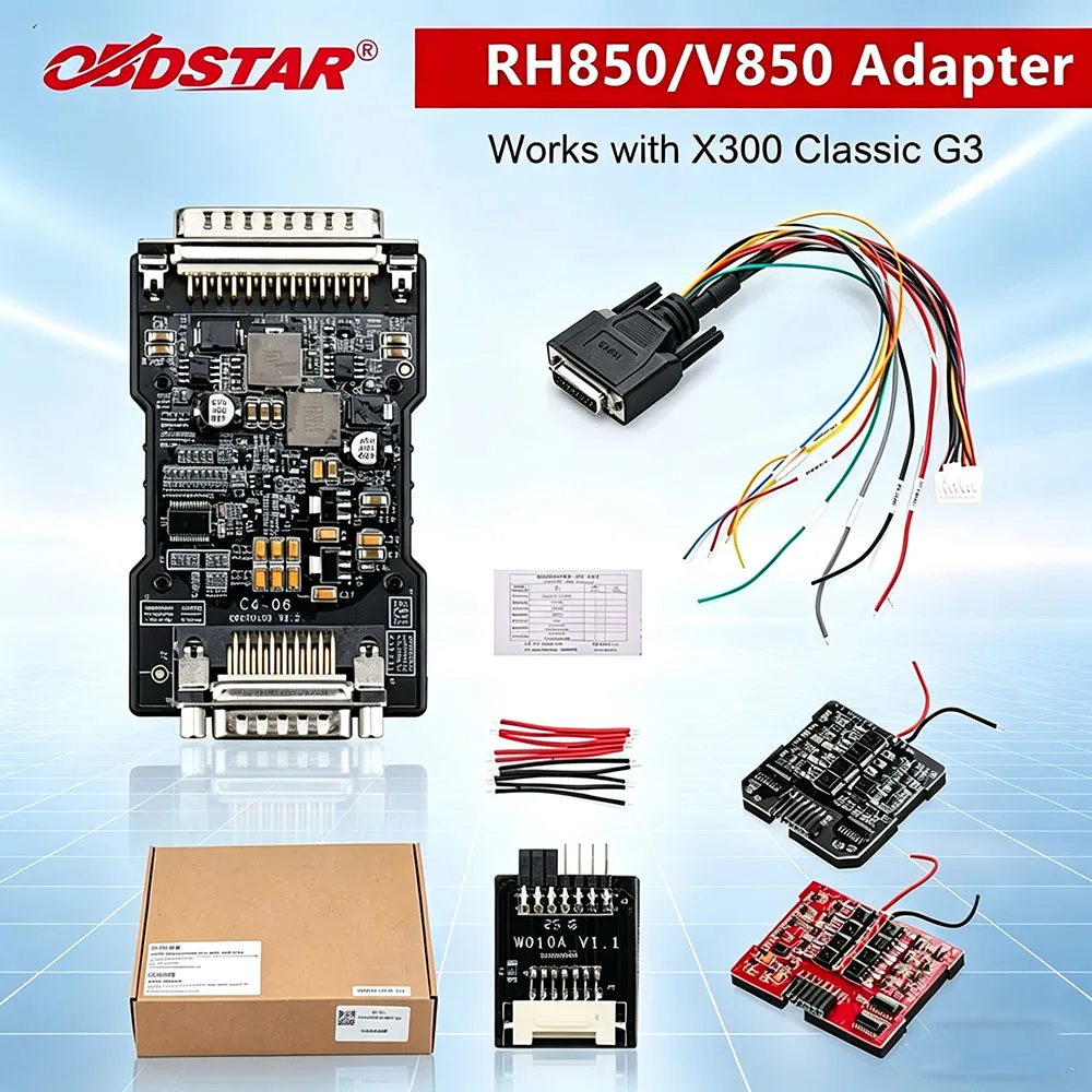OBDSTAR MQB Адаптер RH850/V850 для случаев полной утери ключей, сброса подушек безопасности, чтения данных IMMO/пин-кода, работы с приборной панелью, совместим с G3/DC706/ECUMASTER.