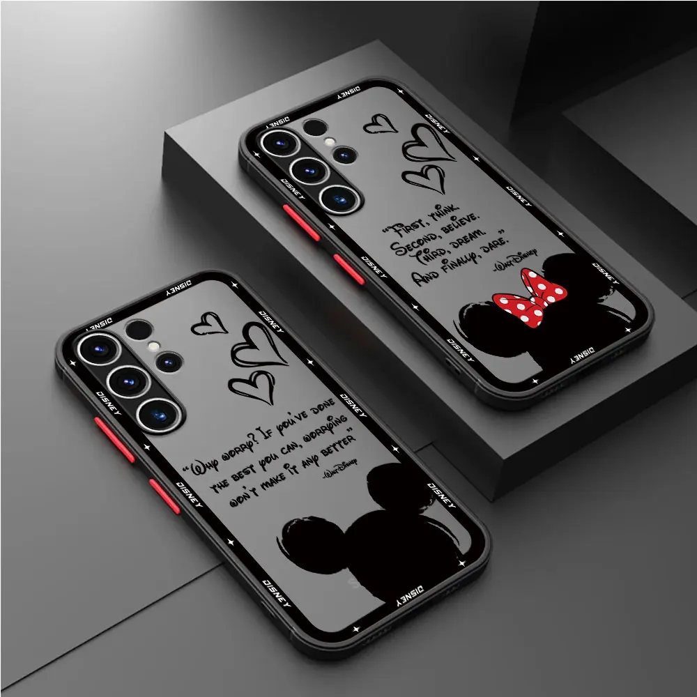 Back Soft Case for Samsung Galaxy S20 FE S24 Ultra S21 S22 Plus S23 Ultra S24 Plus S21 Ultra S21 Disney Mickey Minnie Cover