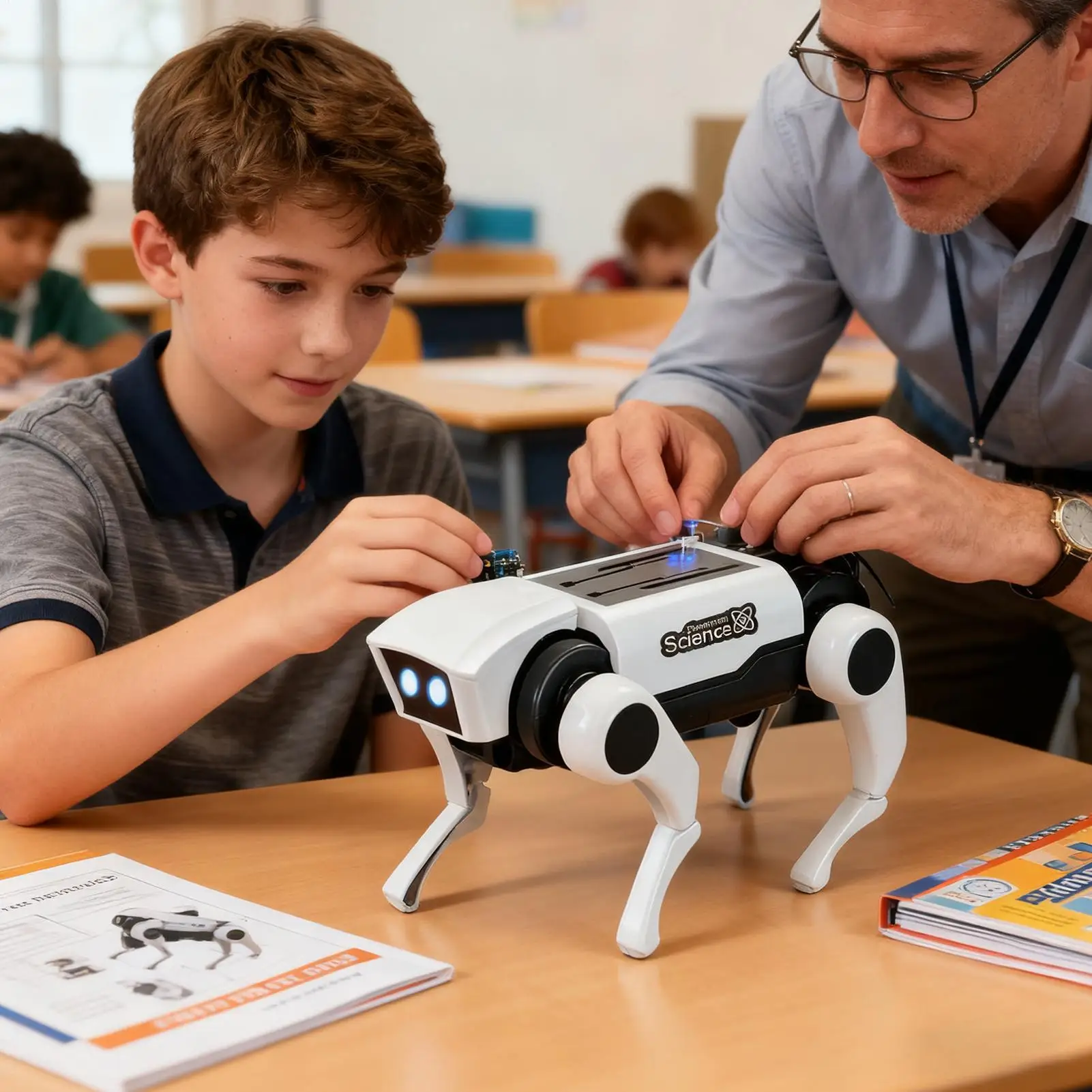 AI Dog Solar Interactive Educational Kit Robot Dog Toys For Adults Kids Boys Girls Birthday Holiday Parties