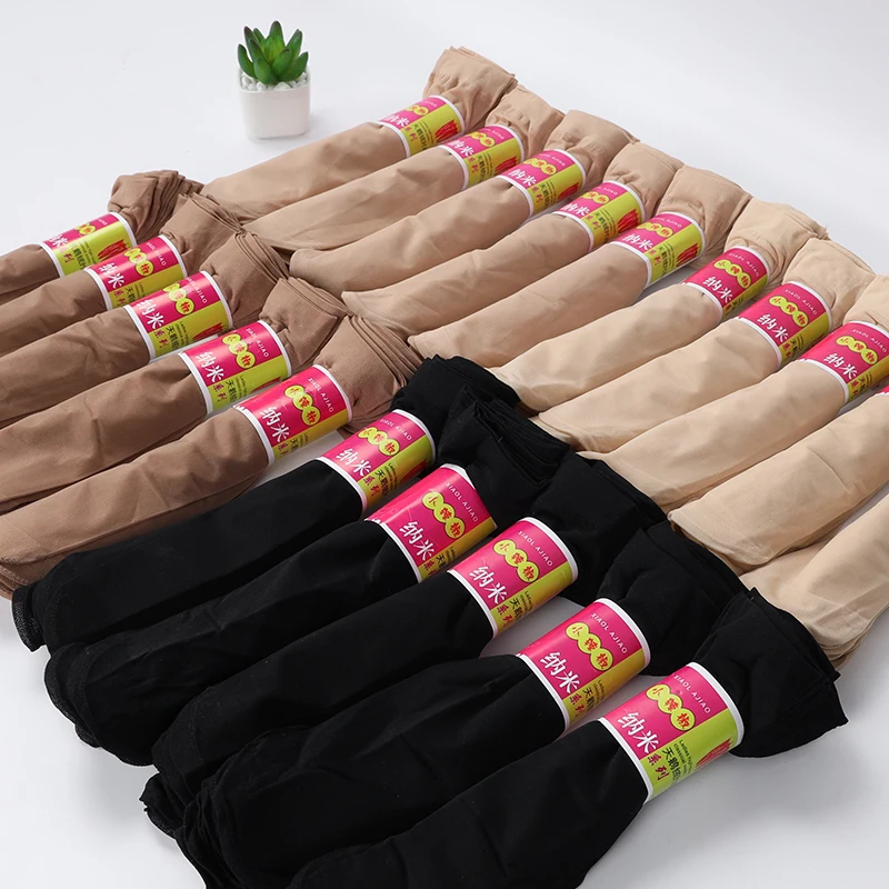 10Pairs Ultra-thin Elastic Short Silk Stockings Women Ankle Socks Summer Transparent Breathable Crystal Invisible Men\'s Socks