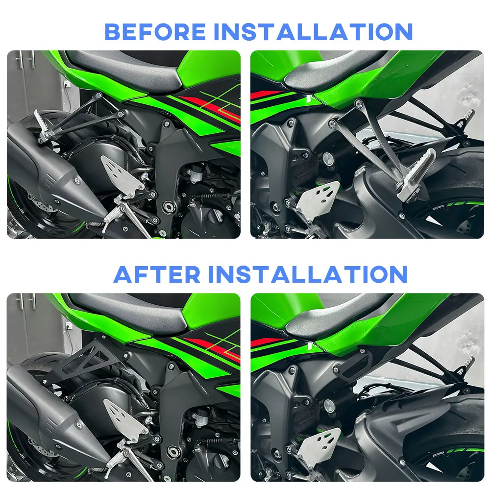 2025 ZX-6R ZX 6R Footpeg Blanking Plate For Kawasaki Ninja ZX6R