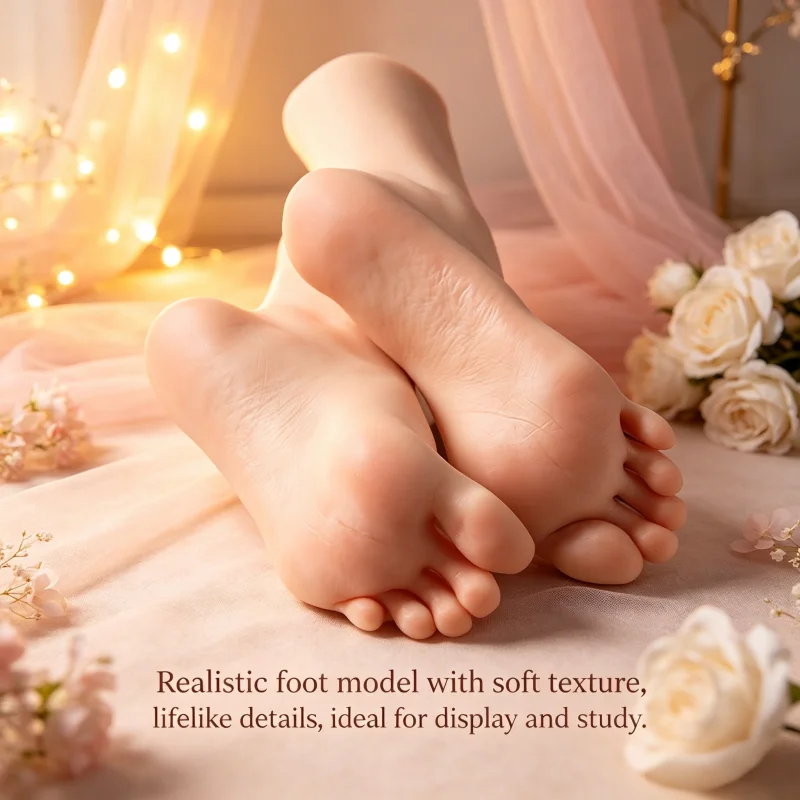Lifelike Silicone Foot Model Large Adult Mold Feet Ideal for Fashion Art Collectors Shoes Socks Shooting Props 26cm TGQ4300