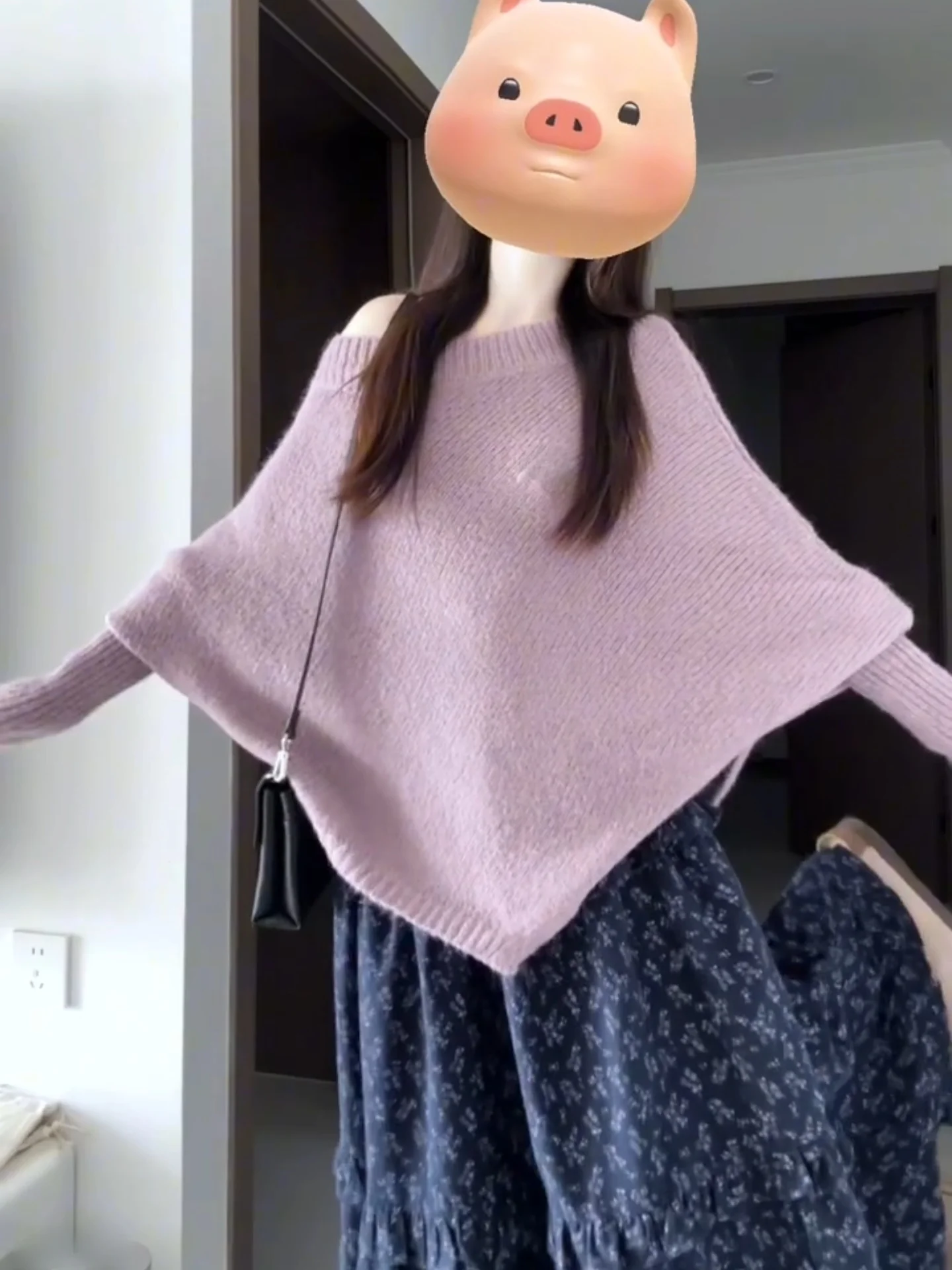 

Мягкий вязаный свитер с вышивкой, женский свободный крой, осенне-зимний модный повседневный утягивающий топ, удобный летучая мышь...