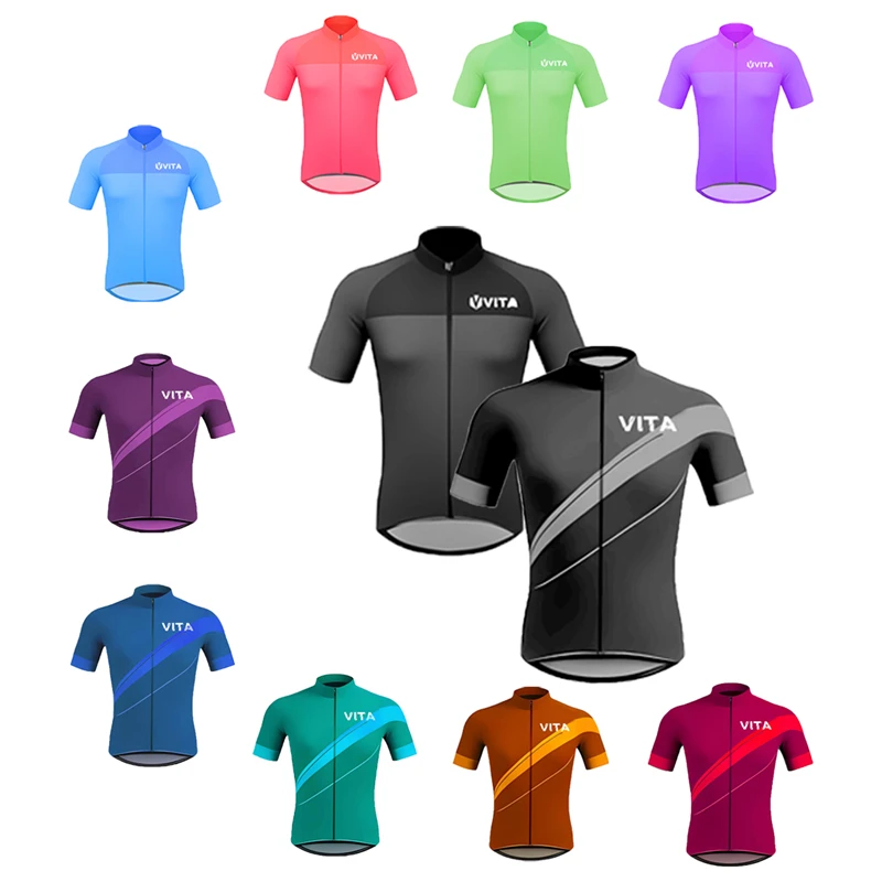 VITA Short Sleeve Men Women Cycling Jersey DH 2023 Fashion Bike Jersey Pro Team High Quality Cycling Shirt MTB Summer T-shirt