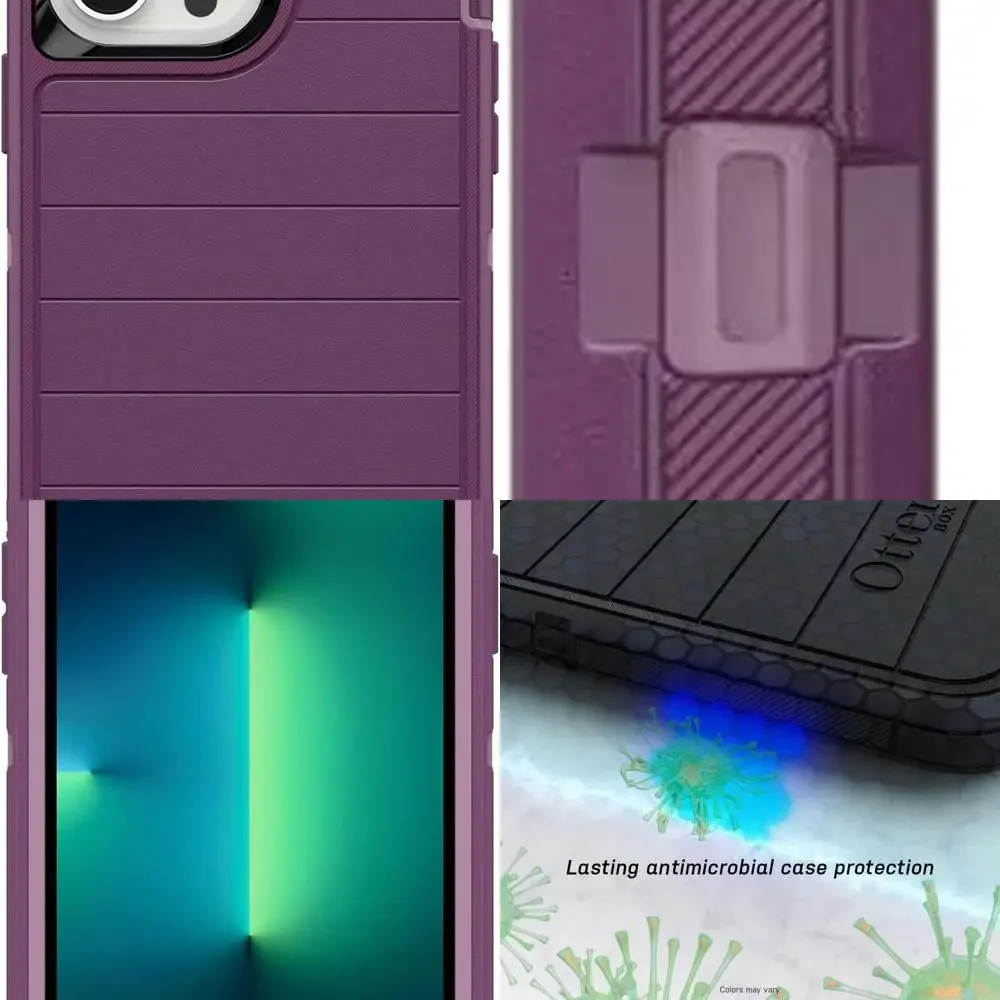 Defender Series Screenless Edition Hülle für iPhone 13 Pro Max und iPhone 12 Pro Max (nur) – Hülle – Mikrobieller Verteidigungsschutz