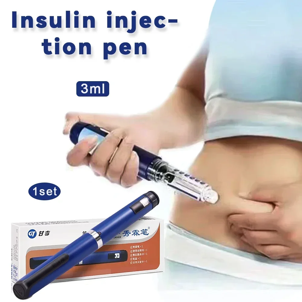 Lápiz de Inyección de Insulina Portátil de 3 ml, Ganli Novo Nord, Insulina Glargine, Jeringa Lilly, Sanofi Gear, Ajustable, Estéril, Paquete Independiente