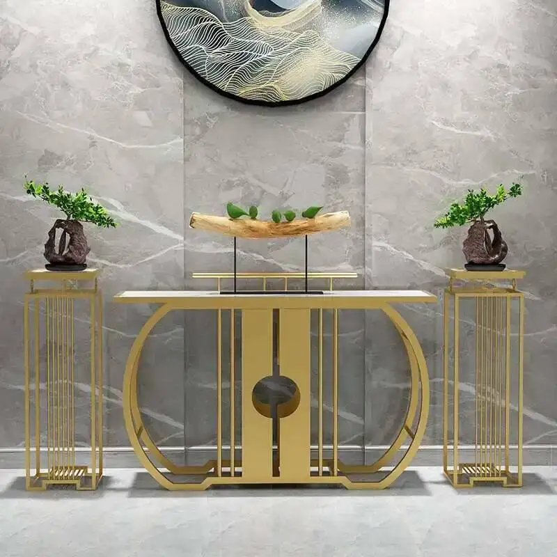 

Table Entryway Nordic Corner Modern Living Room Metal Gold Table Design Office Tavolino Soggiorno Moderno Hallway Furniture