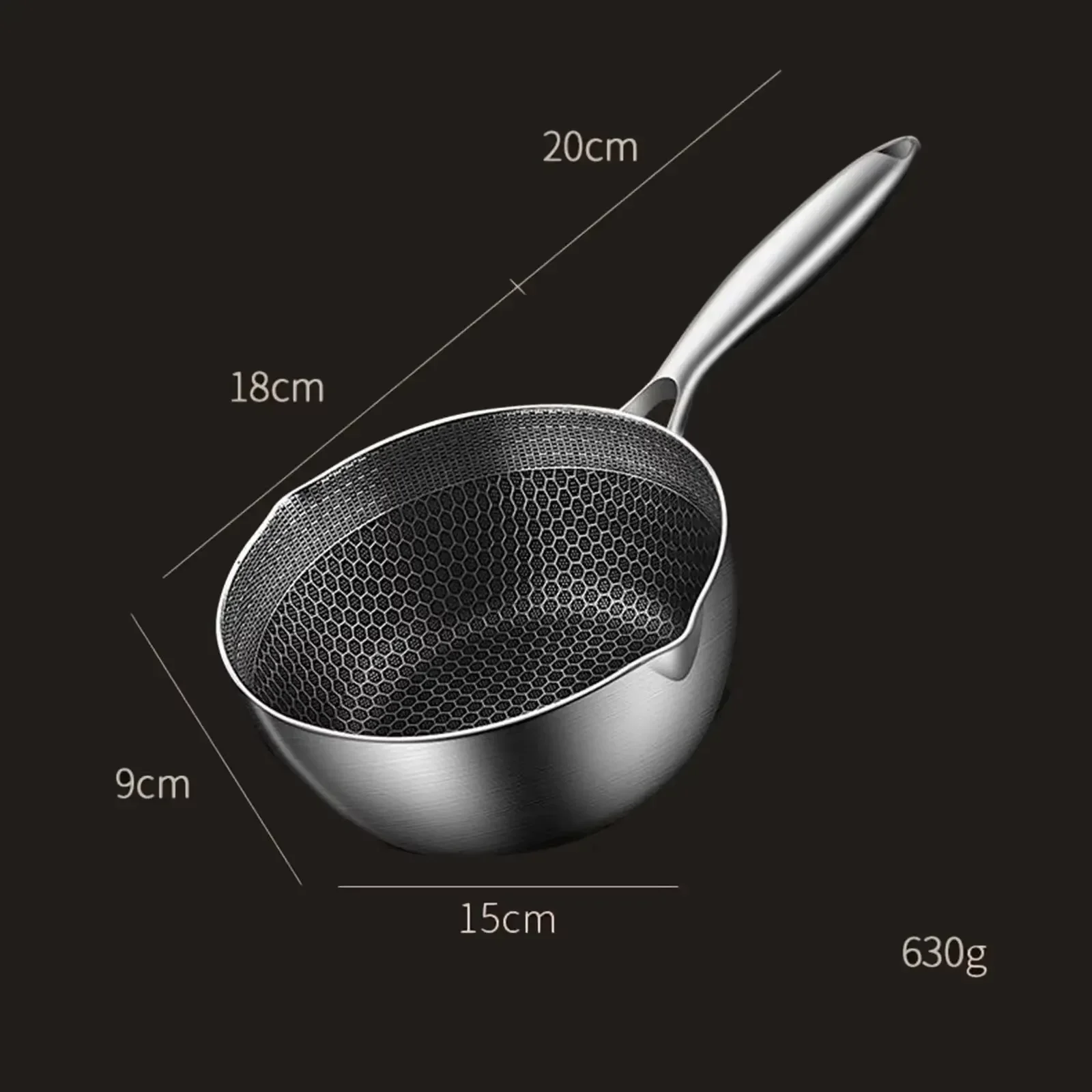 Deep Fryer Pot Cookware Japanese Tempura Fryer Pan Stainless Steel Saucepan for French Fries Sauce Chicken Dried Fish Warm Milk