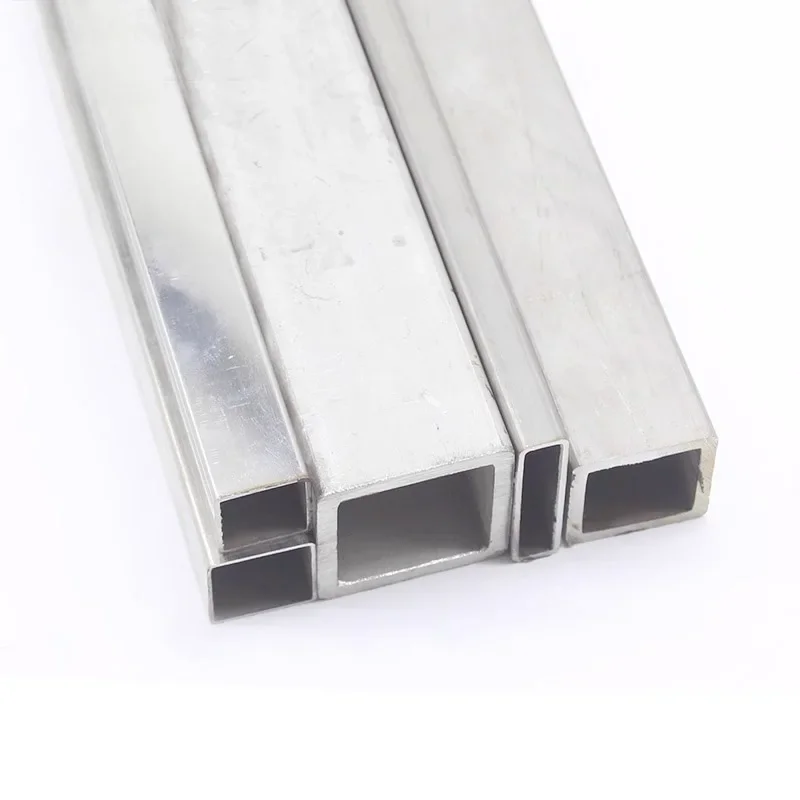 1 x Stück, Länge 500 mm, 304 Edelstahl, Vierkantrohr, rechteckiges Rohr, Industrieanschluss, Heim-DIY-Metallhalterung, Rohr, flaches Rohr