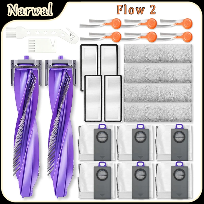 accessoires-pour-aspirateur-robot-narwal-flow-2 -brosse-principale-brosse-laterale-filtre-hepa-sacs-a-poussiere-pieces-de-rechange-pour-chiffon-de-nettoyage