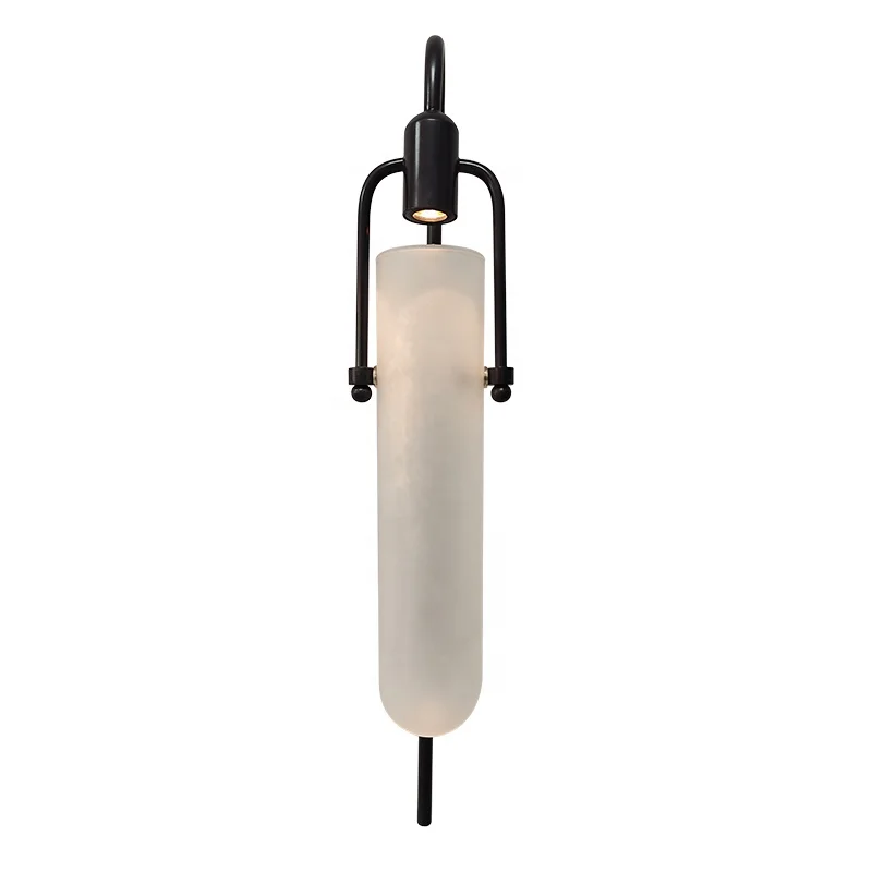 Modern Simple Copper Glass Wall Lamp Light  Bedroom Bedside Lamp Hotel Villa Living Room Staircase Lamps and Lanterns