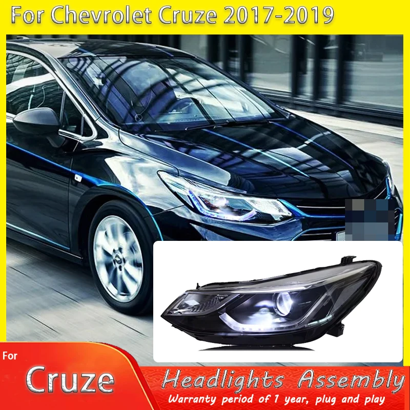 

Car led Head Lamp for Chevrolet Cruze headlights 2016-2019 LED headlight Double U led drl H7 hid Bi-Xenon Lens low beam