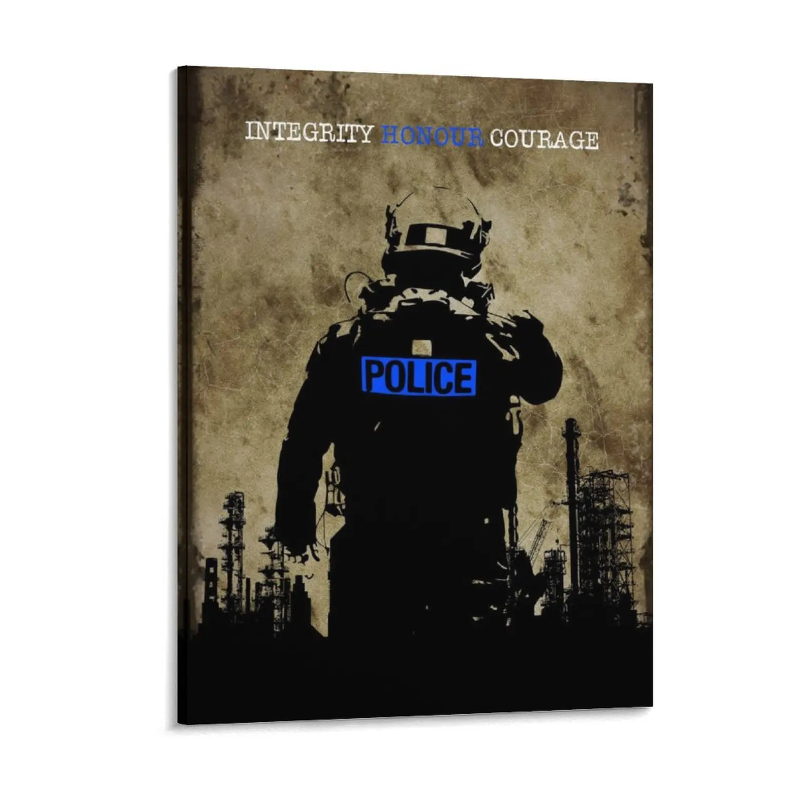 

Police Wall Art Decor Canvas Painting Wall Mural Plates Kitchen Print Pub Plates Framed Wall Paintings