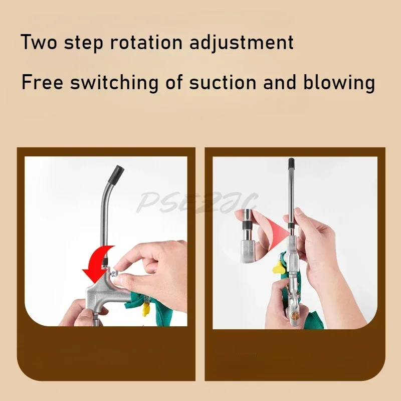 New Aluminum Alloy Dual-purpose Vacuum Gun with High Suction Power To Quickly Remove Dust/debris