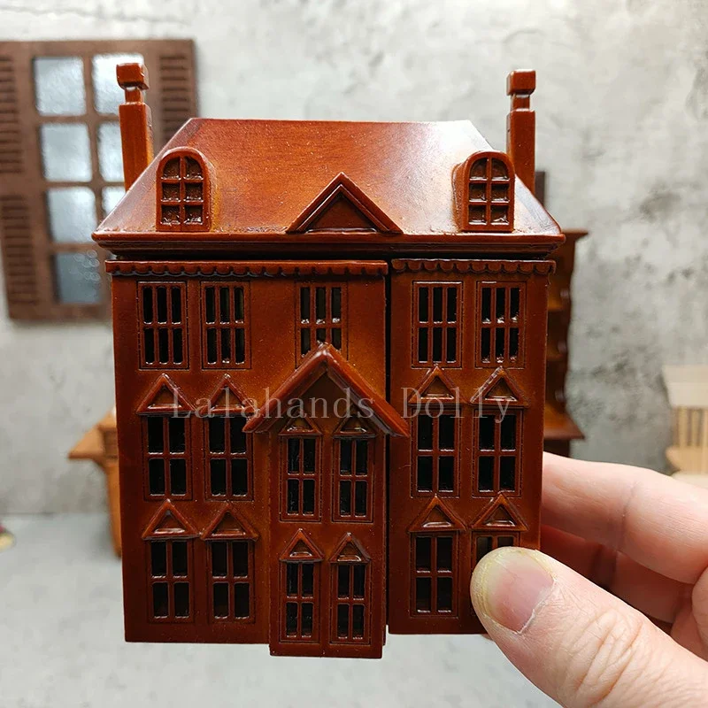 1:12 Doll House Mini Wooden House Cabinet Model for Doll House Furniture Decoration Accessories Gifts for Children