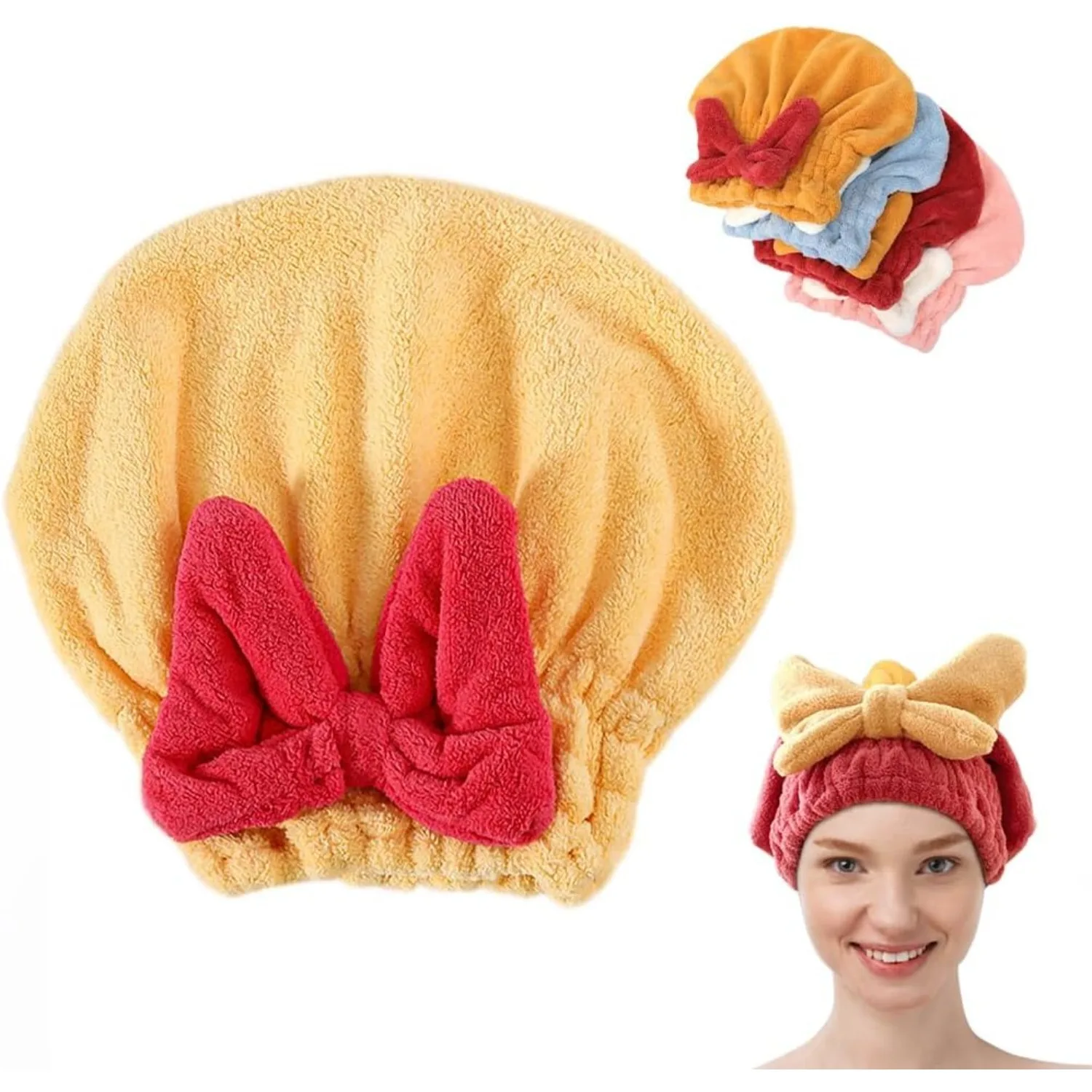 منشفة شعر فائقة الامتصاص للشعر المبلل، 2026 منشفة شعر جديدة من الألياف الدقيقة للنساء، مناشف شعر سريعة الجفاف، ربطة عنق ناعمة مع #1