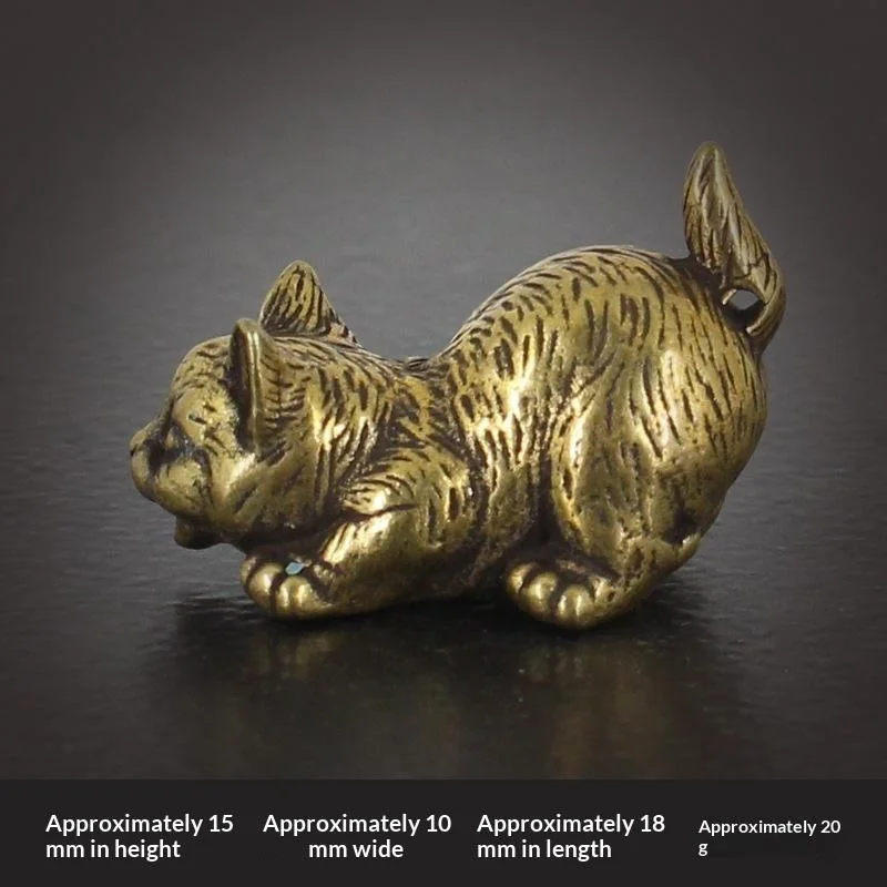 Brass Cute Cat Figurines Miniatures 8 Styles Handcrafted Desktop Ornaments for Home Office Decor Free Shipping