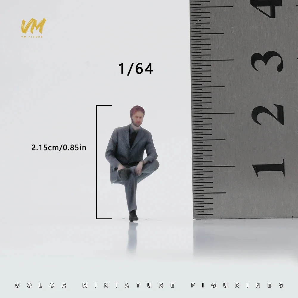 Miniaturfigur im Maßstab 1/64 Coole Business-Kleidung für junge Männer und Frauen 3D-Druck Mini-Puppe für Automodell-Dekoration und Ausstellung – Detail 21