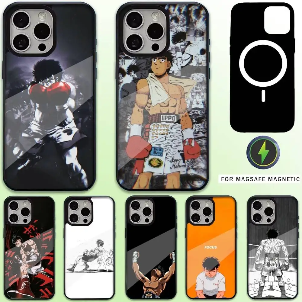 

Boxing H-Hajime no Ippo Phone Case For iPhone17,16,15,14,13,12,11 Plus,Pro Max Magnetic Magsafe Wireless Charging