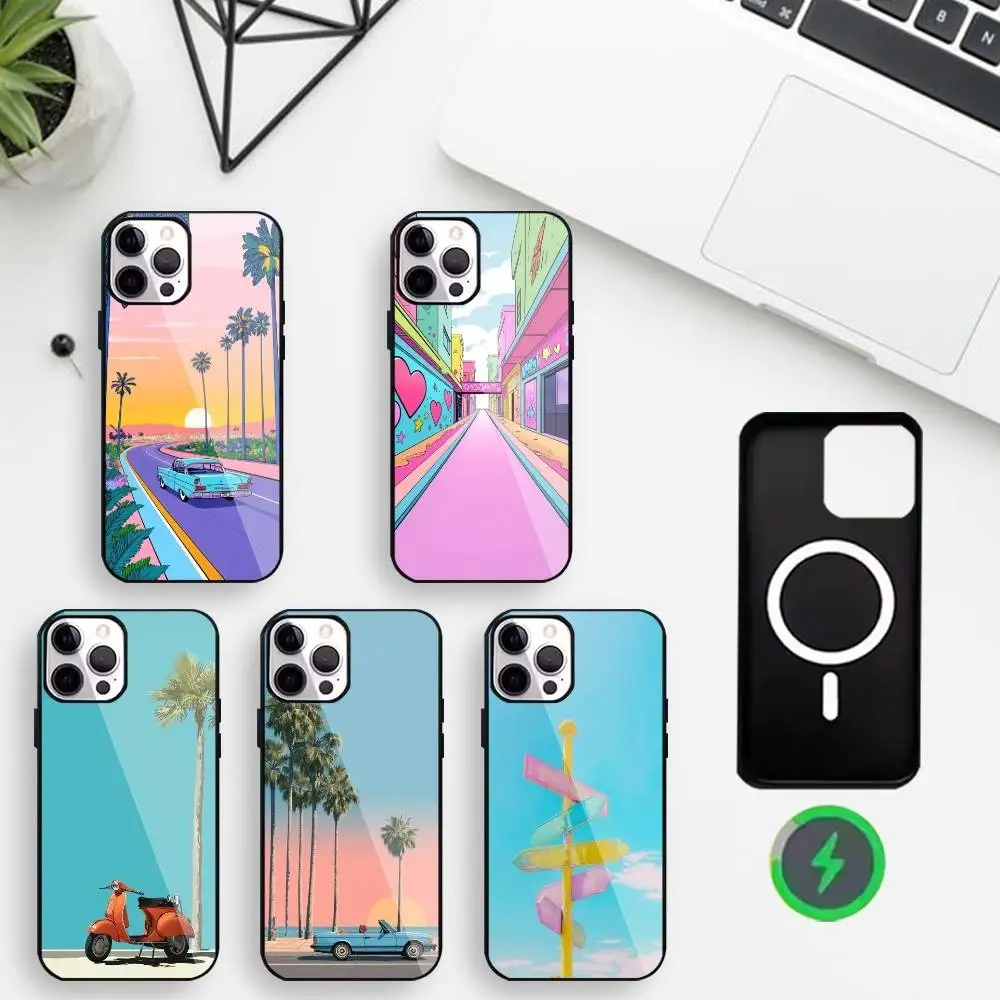 

80s Power Revival Phone Case For iPhone17,16,15,14,13,12,11 Max Black Wireless Charging Protecitve Cover