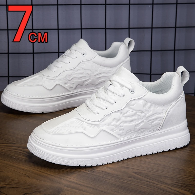 

Inner Heightening Sneakers For Men Casual Elevator Shoes Fashion Height Increasing Shoes Man Insoles 8CM Hidden Heel Lift Sports