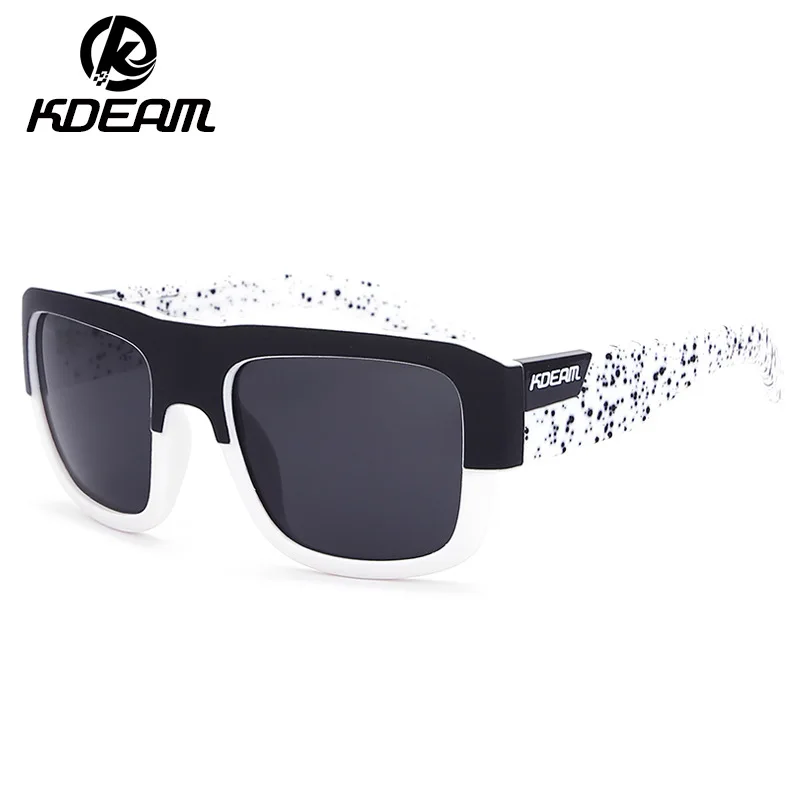 2024 KDEAM Large Frame Men\'s Sunglasses HD Polarized Fishing Glasses Colorful Outdoor New Square Sun Glasses Reinforced Lenses