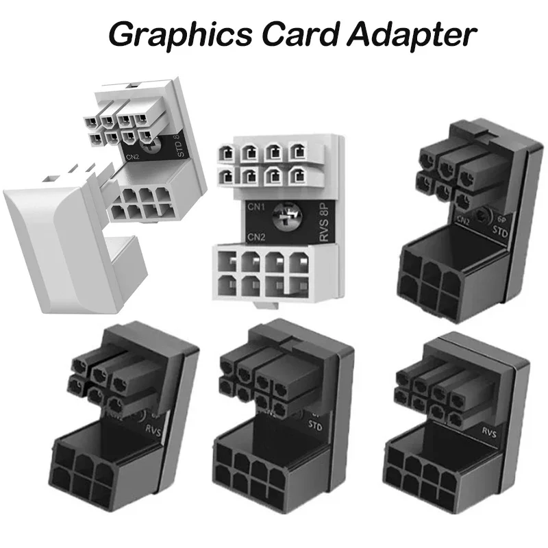 

ATX 8 Pin 180 Degree Angled Turning Connector Power Adapter GPU Adapter Elbow Head For Desktop Graphics Video Card GPU