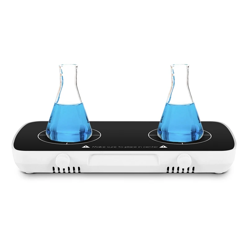 

Mini Magnetic Stirrer With Stir Bar,2 Independent Working Panel Lab Mixer,1L+1L Capacity,0-4000RPM Adjusat Speed