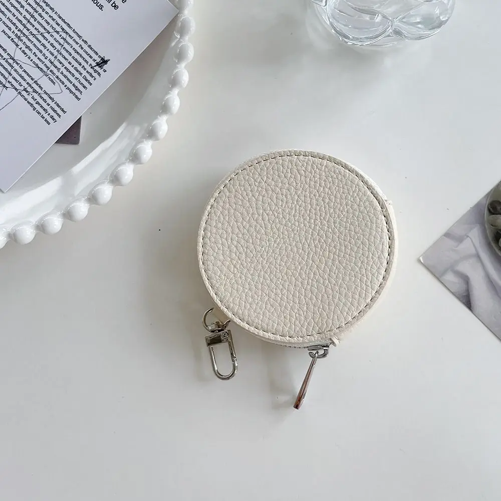 Kawaii Star PU Leather Coin Purse PU Leather Bag Pendant Keychain Round Wallet Zipper Korean Style Small Storage Bag Outdoor