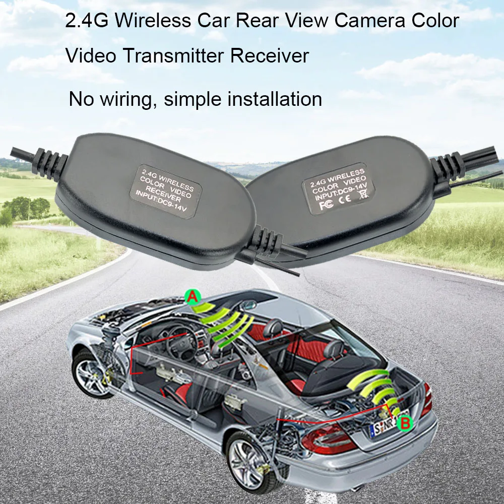 2.4 Ghz Wireless Rear View Fisheye Camera For Skoda Superb III (3V3) Fastback 2015~2018 HD Color  Transmitter Receiver