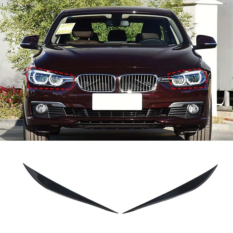 

For BMW 3 4 Series 3 Series GT F34 F30 F36 2013-2019 PVC Black Car Forward Tail Light Eyebrow Decorative Sticker Car Accessories