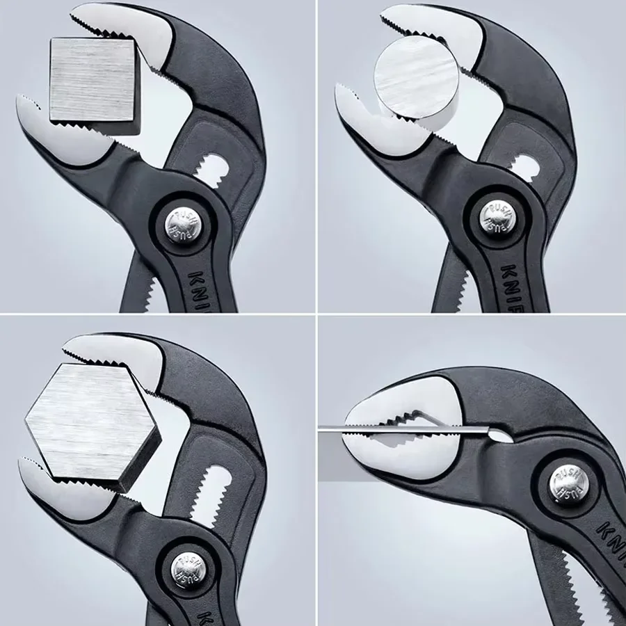 KNIPEX 87 99 180 S01/2 Cobra High-Tech Water Pump Pliers 180mm Pipe Wrench Bi-Colour Christmas Black/White Box Adjustable Plier