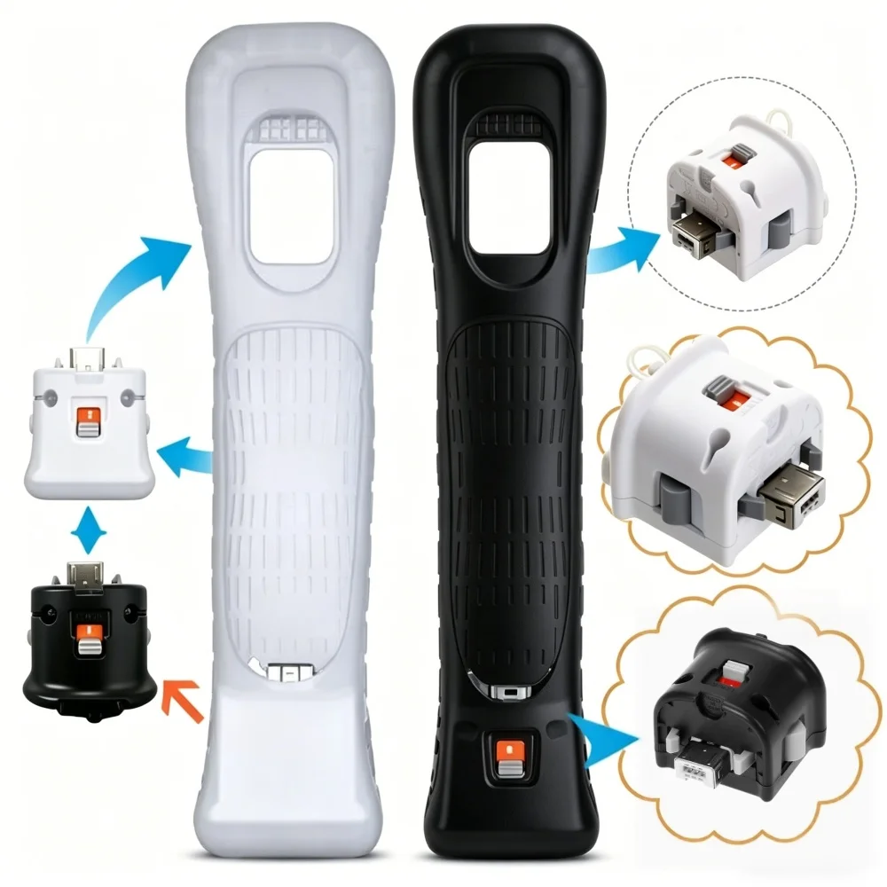 Adaptador de sensor Motion Plus para consola Nintendo Wii, control remoto, precisión mejorada, joystick para juegos Wii MotionPlus