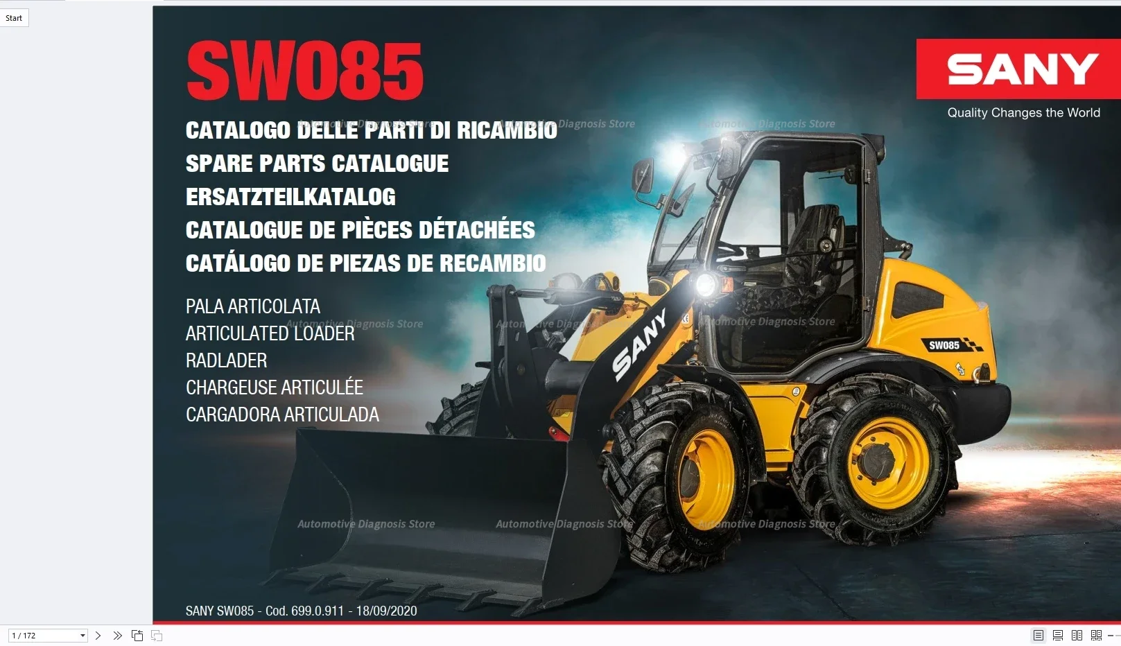  SANY Machinery Full 10.3 GB PDF Error Codes, Part Book, Schematics, Shop Manual