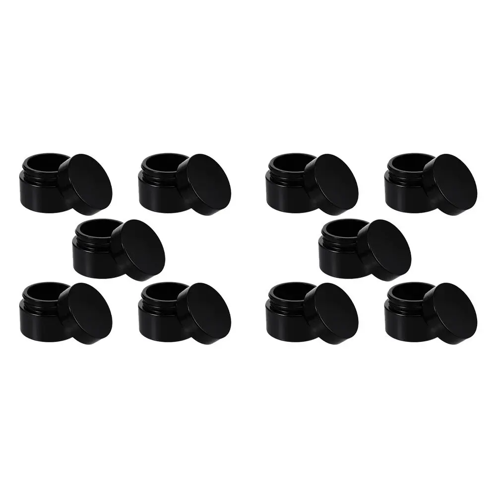 

10 шт. многоразовых стеклянных контейнеров для крема для лица, дорожные мини-бутылочки, портативные баночки для хранения, герметичные пустые баночки для крема