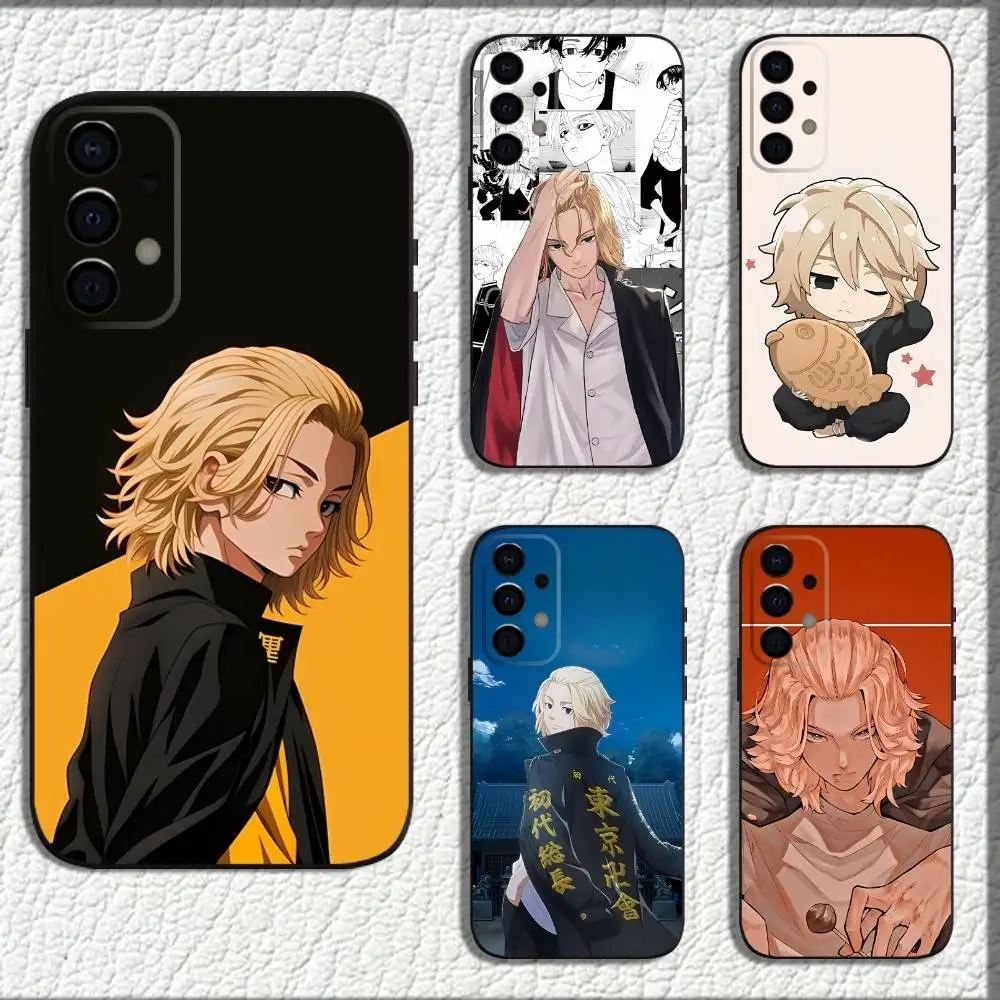 حافظة هاتف طوكيو سانو ريفينجرز مانجيرو لهاتف سامسونج جالاكسي A73,72,71,A52,51,40,41,A22,A32,31,A13,12,Note20 غلاف أسود ناعم #1