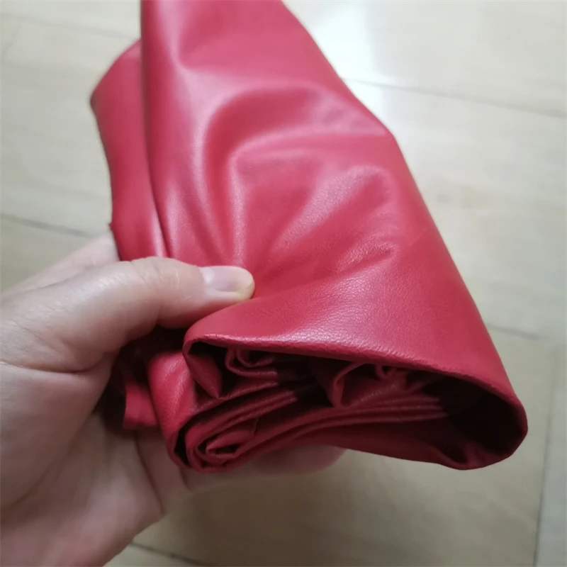 0.2/0.3mm Red Super Thin Sheepskin. First Layer Leather.Real Leather Fabric.Handmade DIY Clothes.Leather Skirt.Whole Sheepskin