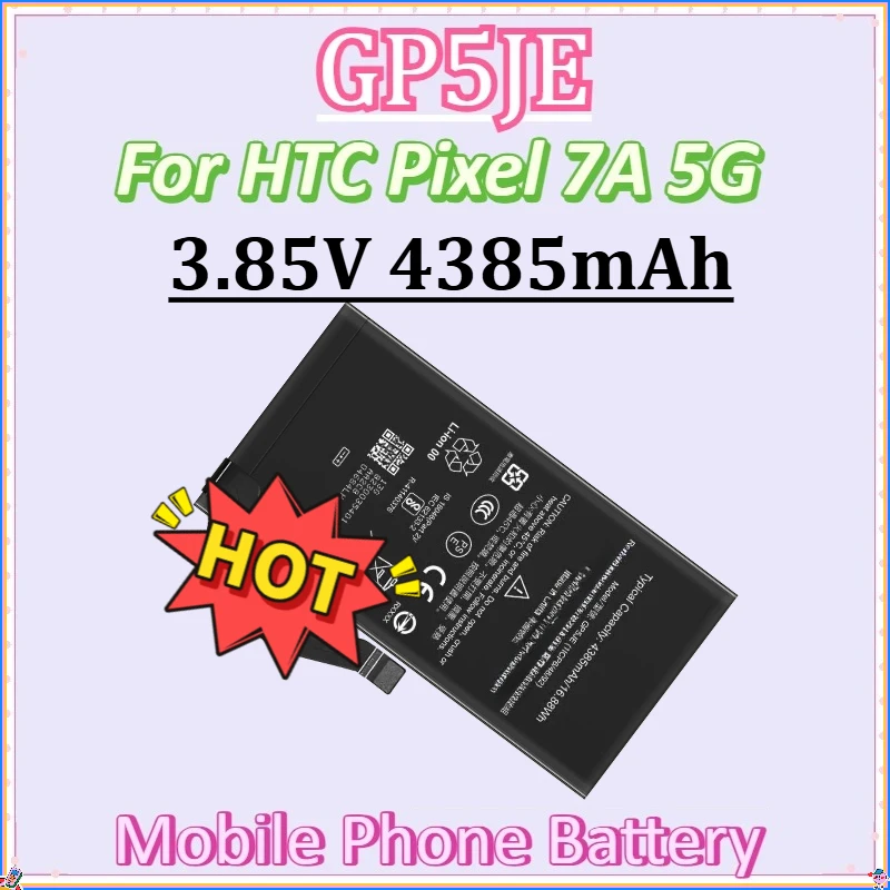 

For Google Pixel 7A Batteries New GP5JE 3.85V 4385mAh Mobile Phone Battery for HTC Pixel 7A 5G Phone Replacement Battery GP5JE