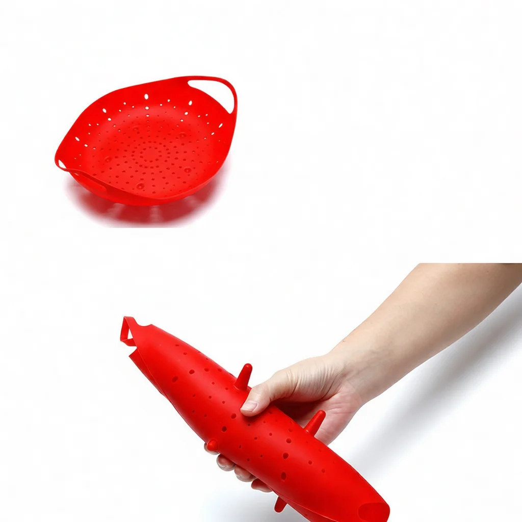 Kitchen Silicone Steamer Baske - Silicone Steamer Basket ulasan dan harga