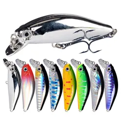 1PCS Laser Minnow Fishing Lure Sinking 6.5g 5.5cm Wobbler 3D Eyes Artificial Hard Bait Crankbait Sea Fishing Carp Bass Tackle