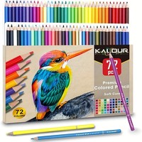 Kalour 72/120-Color Premium Soft Core Colored Pencils Set - Vibrant Artist Quality for Sketching & Drawing