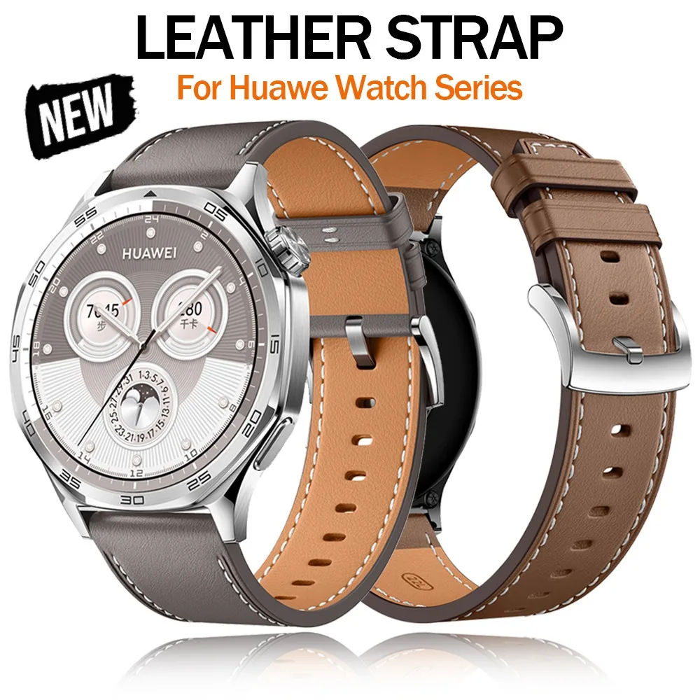 

22mm Leather Strap for Huawei Watch GT5/GT5 Pro/GT4 46mm Business Leather Strap for HUAWEI Watch GT3pro 46mm Wristband