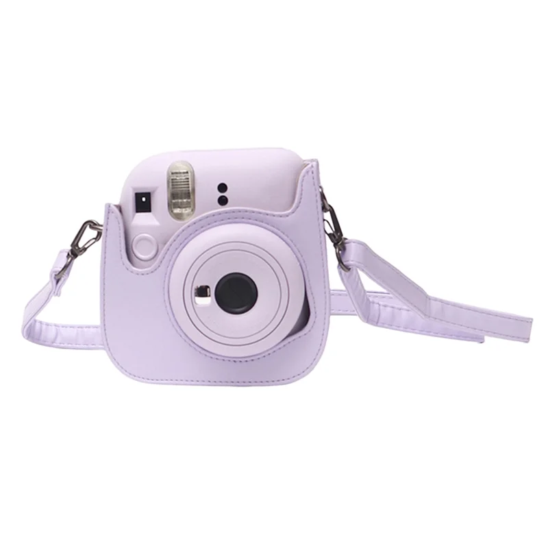 حقيبة كاميرا A34M لكاميرا Fujifilm MINI12 الصغيرة مع حزام كتف من جلد البولي يوريثان حقيبة غطاء سيليكون ناعم