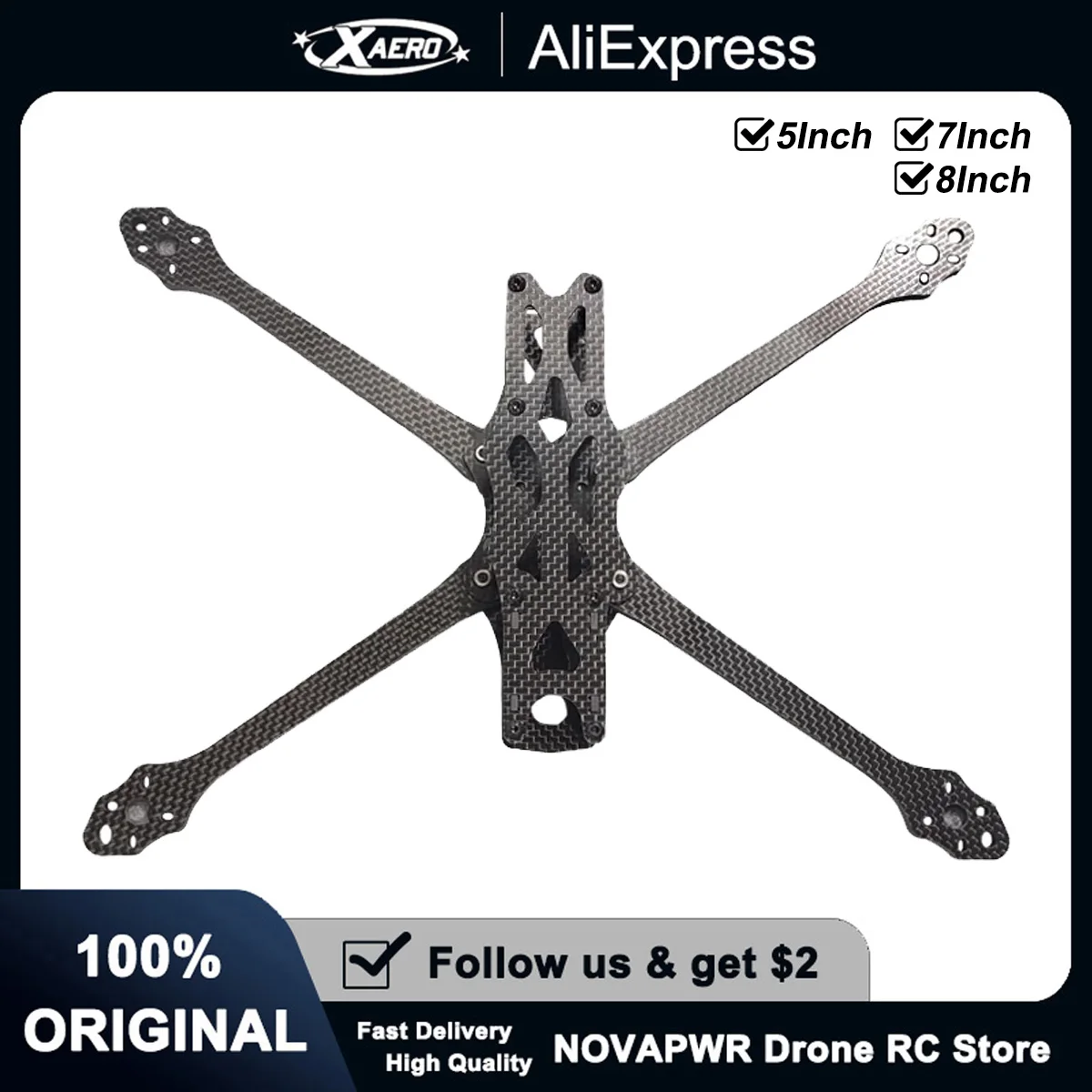 XAERO APEX PRO Carbon Fiber FPV Frame 7
