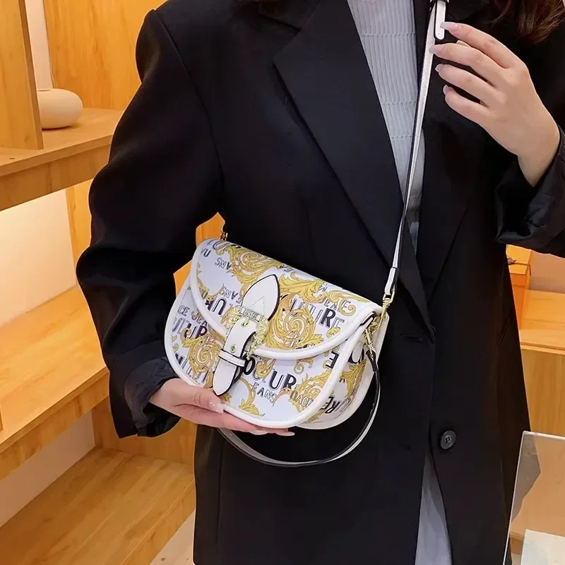 

Parisian Fashion Style Chain Strap Crossbody Bag Women's Luxury Leather Handbag Vintage Design Shoulder Bag