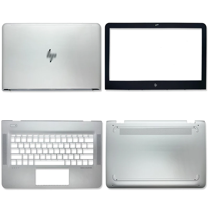 

For hp envy 13-ab series portable lcd back cover/front frame/hinges/handrest/bottom box 909623-001 silver 6070b1083401