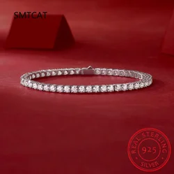 2023 New In GRA Certified 3/4/5/6.5MM White Full Moissanite Tennis Bracelet for Women Men 925 Silver Diamond Link Bracelets