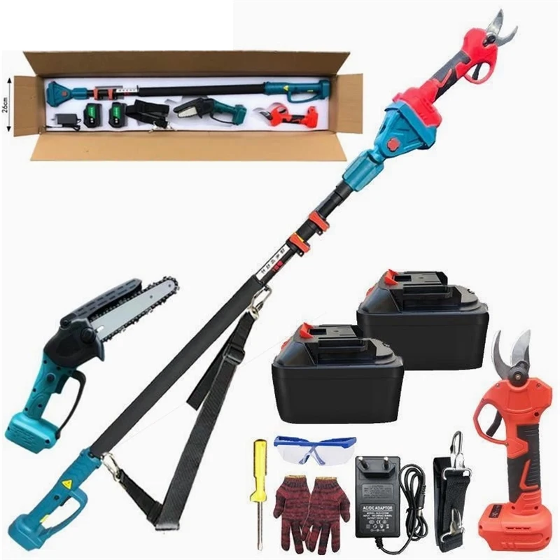 

Electric high branch saw Multifunctional extension pole electric pruning shears Electric saw rechargeable tree sawing high altit