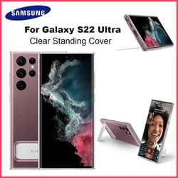 Original Samsung Galaxy S22 Ultra Clear Standing Cover EF-ZS908 Transparent Protective Standing Phone Case for Galaxy S22Ultra