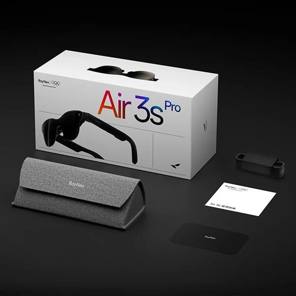 نظارات Rayneo Air3s Pro AR الذكية 1200nits 135 بوصة HD شاشة 3840 هرتز PWM نظارات ثلاثية الأبعاد لمفتاح Xbox PS5